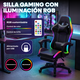 thumbnail image 2 of Silla Gaming TITANO con Reposapies y Luz LED Premium Gamer negro 6.49 pulg SGCRPLED01BL, 2 of 5