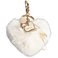 thumbnail image 1 of Naierhg Plush Heart Shape Pendant Keychain Car Key Ring Holder Bag Pouch Hanging Decor, 1 of 8