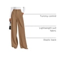 thumbnail image 4 of Pantalones PRETTYGARDEN 2025 Pierna Ancha Cintura Alta Caqui XL, 4 of 7