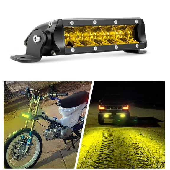 From China Chelhead Led Light Bar, Super Slim 2 PCS 7 Inch 30W Spot Yellow Led Pod Lights 3600LM with 2 Types of Mounting Brackets Compatible with Jeep Truck SUV UTV