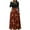 Burgundy, variant on IROINNID Christmas Party Dresses for Women Long Sleeve Funny Christmas Print A-Line Flare Dress,Black