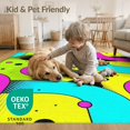 thumbnail image 4 of ODIKA 9'x12' Washable Area Rug Non-Shedding, Easy Care Funky Memphis Abstract Hipster 90S Retro Shapes Interlocking for Master Suite, California King, Under Bed, 4 of 7