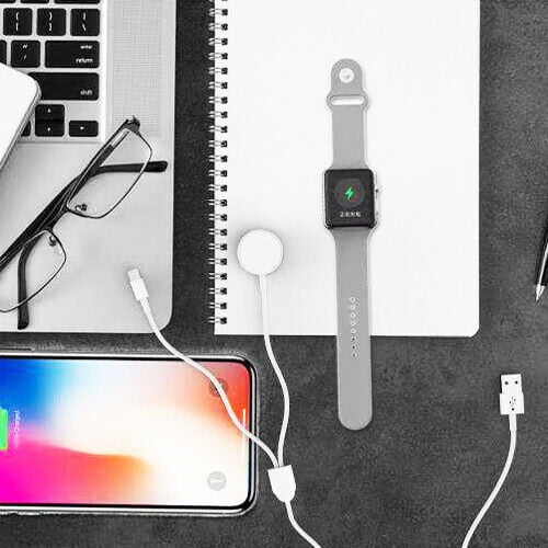 2 in 1 Wireless Charger Cable Wire for Apple Watch Series 4 3 2 1 and iPhone XR XS XS Max X 8 8Plus 7 7Plus 6 6Plus