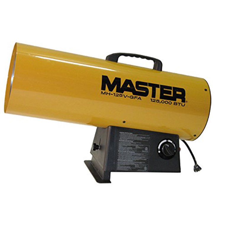 Master MH-125V-GFA-A 125000 BTU Propane LP Variable Output Portable Gas Forced  Air Heater - Walmart.com