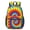 Red and Blue, variant on Red and Yellow Tie Dye Pattern 17" School Backpacks for Teens,Waterproof Oxford Fabric,S-Shape Padded Straps for School,Travel,Hiking,Camping