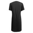 thumbnail image 5 of B91xZ Robes pour Femmes V-Cou Manches Courtes Été Oversized une Seule Pièce Tendance Mini Robe pour Femmes, Noir M, 5 of 5