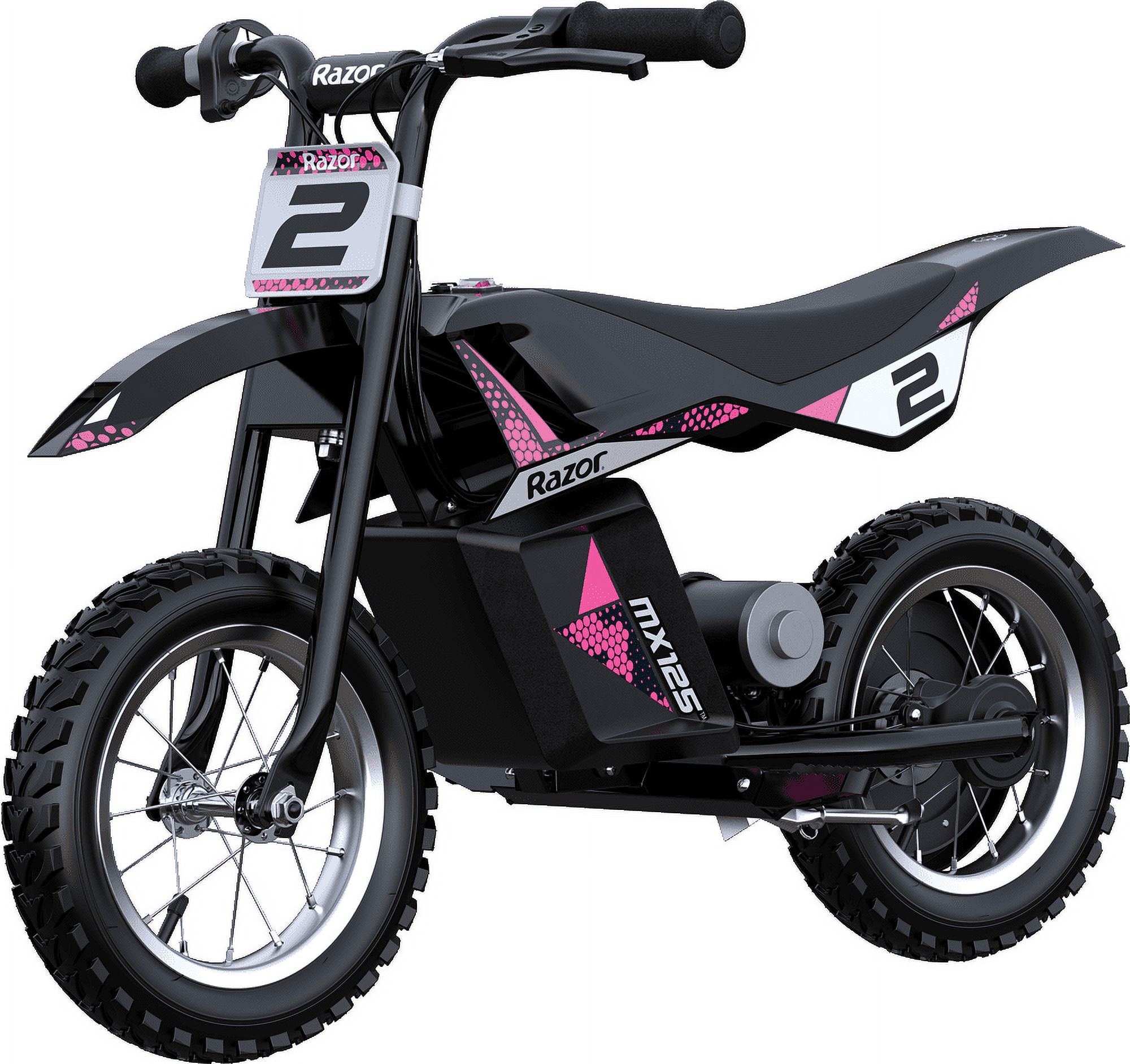 RAZOR DIRT ROCKET MX125 ELECTRIC-POWERED DIRT BIKE – BLACK WITH DECAL INCLUDED, FOR CHILD 5+