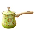 thumbnail image 1 of jifeng Turkish Coffee Pot ,Coffee Pot with Handle, Greek Multipurpose Long Wooden Handle Butter Warmer for Kitchen Picnic Restaurant M, 1 of 9