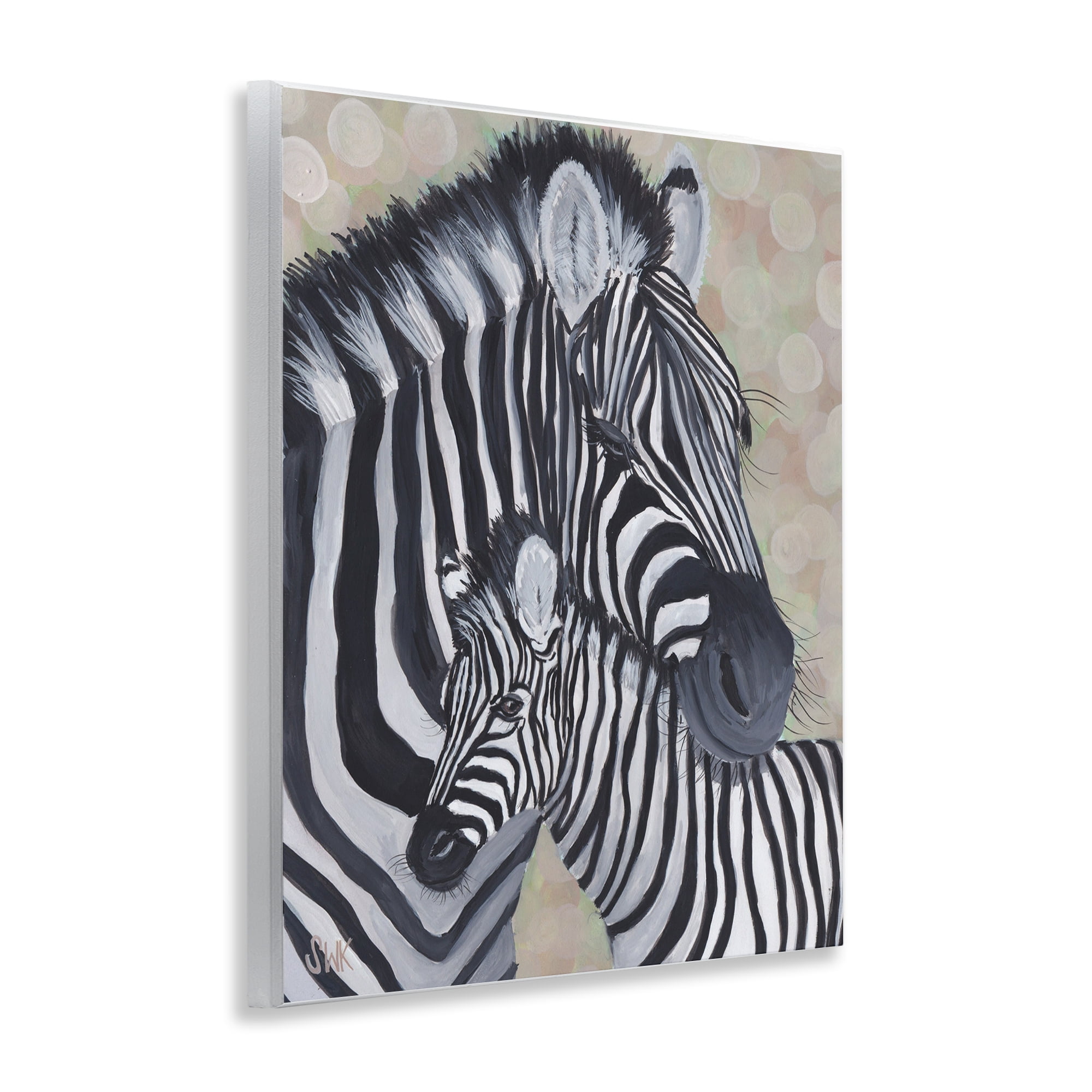 Stupell Industries Mama Zebra & Her Foal Wall Plaque Art, design by Sarah Waldron Kimball
