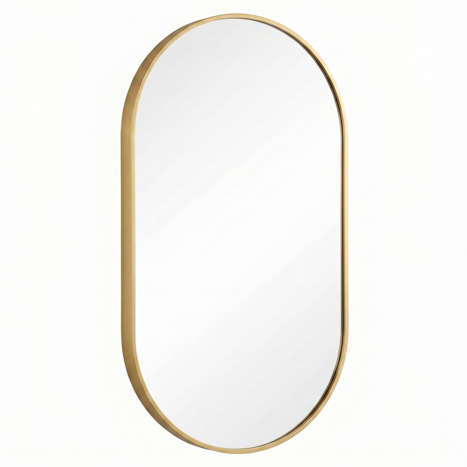 Gleamira 17"x30" Oval Mirror Bathroom Vanity Mirror Wall-Mounted Mirror, Gold
