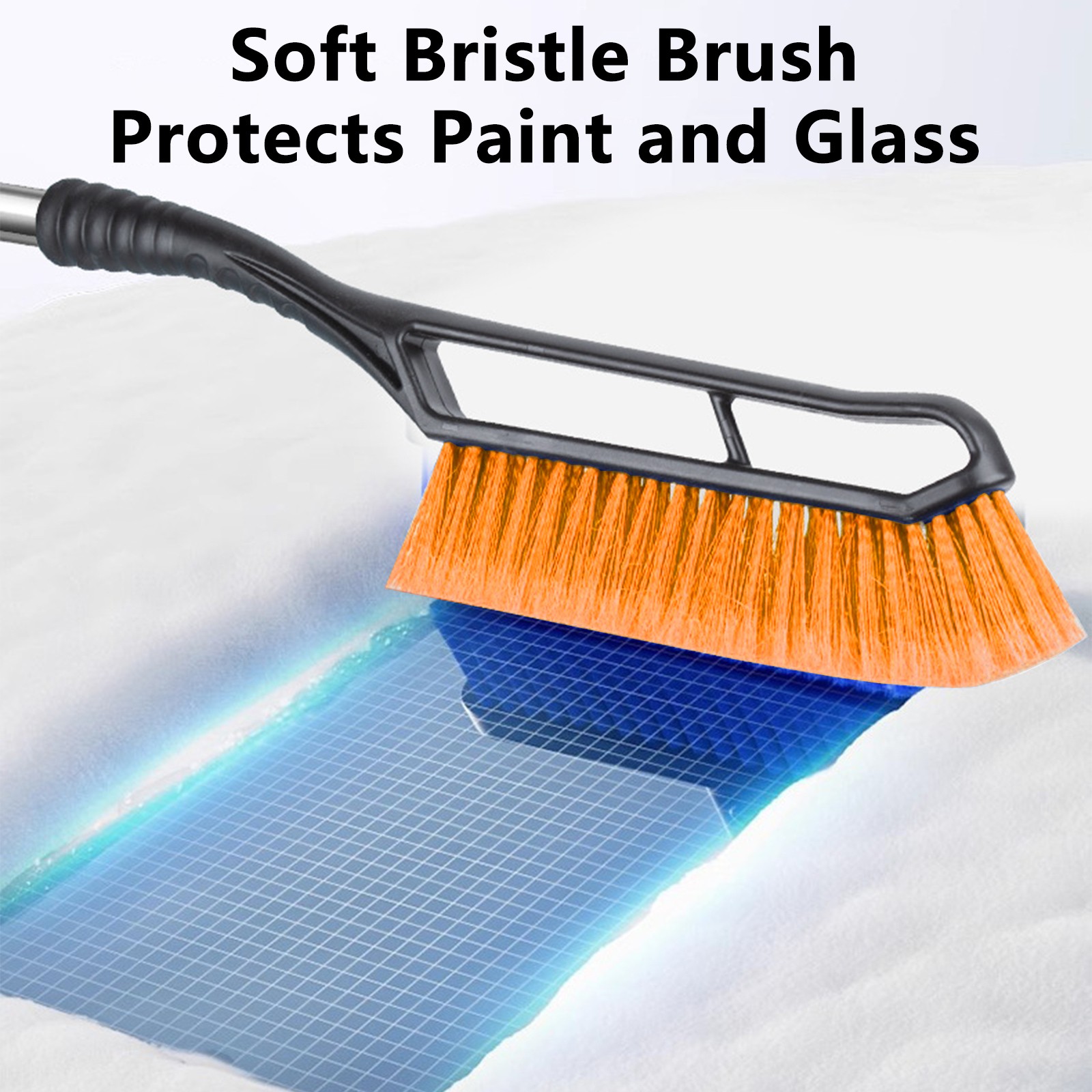 Grattoir à Glace Et Brosse à Neige Détachable Pour Voiture - Manche Extensible, Idéal SUV, Camion (bleu)