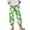 Green, variant on Plus Size Women's Cropped Pants Elastic Waist Floral Print Breathable Sports Pants Size L(8)Mint Green