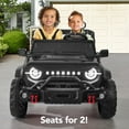 thumbnail image 5 of Best Choice Products Kids 24V 2-Seater Electric Ride-On Car Truck w/ Parent Control, Bluetooth, LED Lights - Black, 5 of 11
