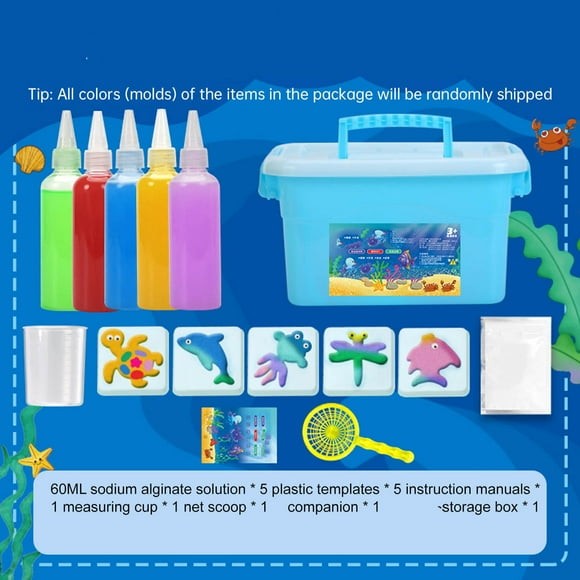 Magic Water Elf Toy Kit, Magic Water Gel Kit, Magic Elf Water Toy, Magic Gel Water Pets, Magic Water Elf Kit, Color Changing Magic Water Elf, 5 Bottles 60ml Water Fairy Pets Kits with 5 Molds