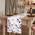 thumbnail image 2 of Table Runners 72 Inches Long Dress Scarves, Purple Grey Leaves Farmhouse Kitchen Table Runner, Coffee Tablerunners, Summer Botanical Pastoral Watercolor 18x72 Inch, 2 of 9
