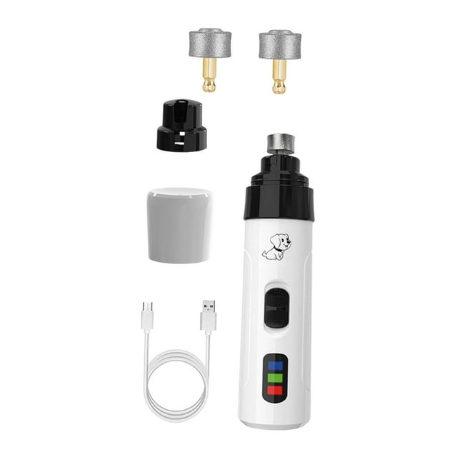 Cortauñas eléctrico para mascotas, lima de uñas para cachorros, para perros y gatos pequeños, medianos y , potente pulidor de uñas recargable,