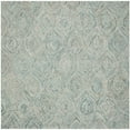 thumbnail image 6 of SAFAVIEH Ikat Kim Geometric Braided Wool Area Rug, Ivory/Sea Blue, 2' x 3', 6 of 10