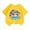 Yellow, variant on Girls Tops Fashion Printed Comfortable Round Neck Short Sleeve Tee Summer Little Girls Clothes Green 10-12 Years
