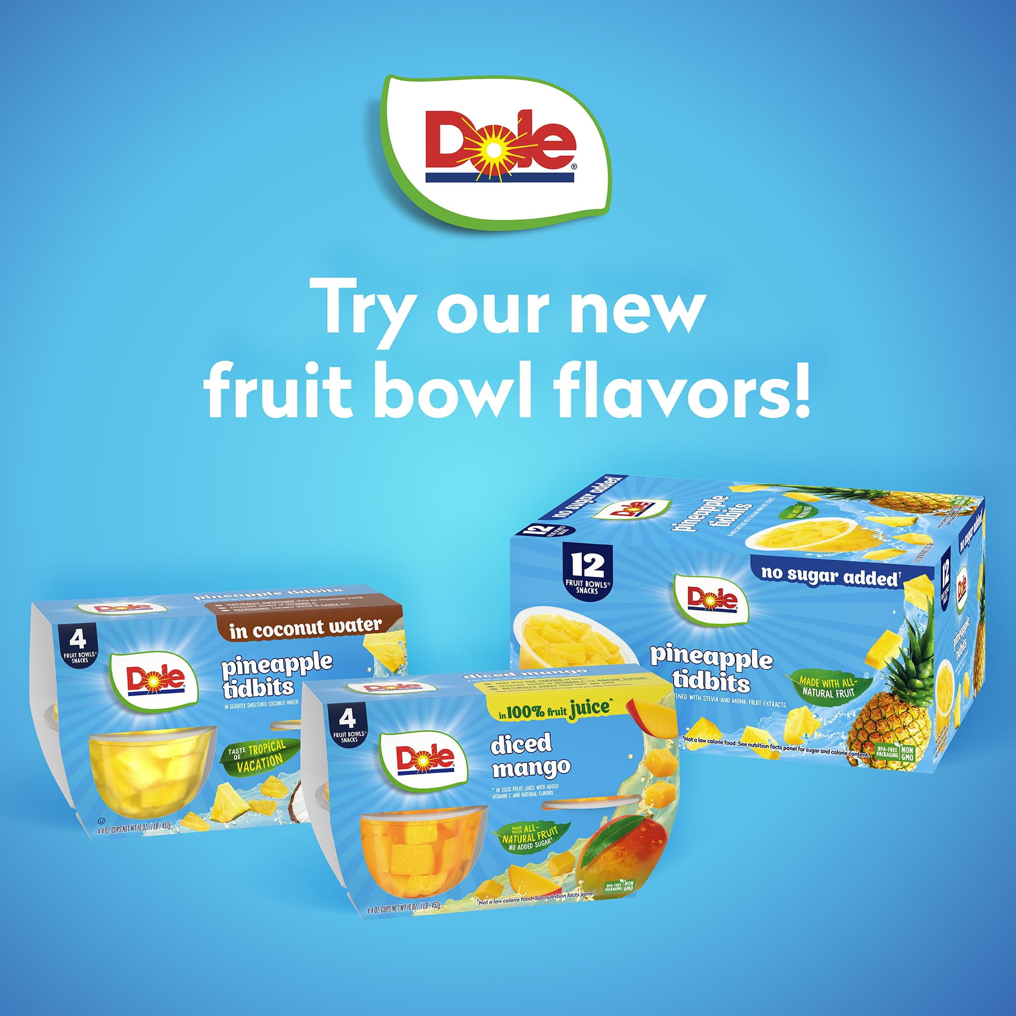 Dole Diced Peaches in 100% Juice - Dole Fruit Bowls Snacks