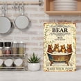 thumbnail image 6 of Rustic Bear Decor Metal Tin Sign, Funny Bathroom Wall Art, Lodge Cabin Home Decoration, 8 x 12 Inch, 6 of 6