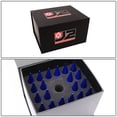 thumbnail image 6 of J2 Engineering LN-T7-015-15-BL J2 Engineering 7075 -T6 Forged Aluminum M12 x 1.5 20Pcs 123mm Spiky Cap Lug Nut w/ Adapter Blue, 6 of 6