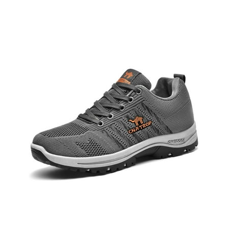 

Colisha Men s Sneakers Lace Up Walking Shoes Breathable Hiking Shoe Mens Mesh Trainers Sports Gray 9