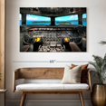 thumbnail image 3 of Elephant Stock Aircraft Cockpit Wall Art - Horizontal Canvas Wall Art - Living Room Wall Decor - Transportation Canvas - Gray And Black Decor - 51" x 34", 3 of 8