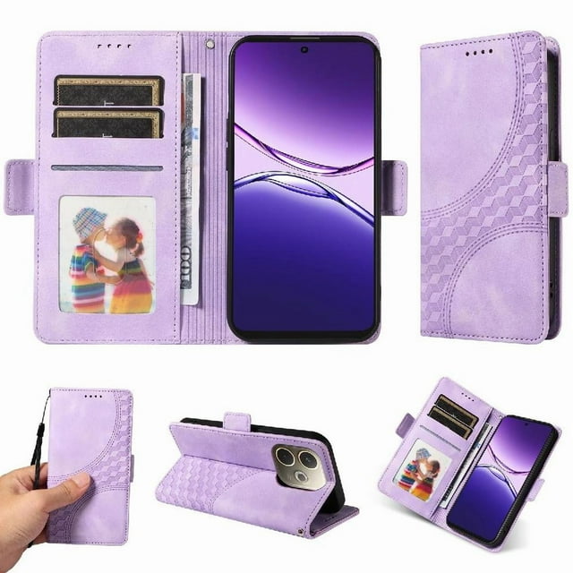 Funda GANGXUN para OPPO A5 Pro con diseño acolchado elegante, cuero PU, protección total y ajuste preciso