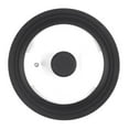 thumbnail image 1 of keepw Transparent Glass Pot Lid Handle Anti Scalding Easy To Clean Kitchen Accessory Food Grade Silicone black 26-28-30, 1 of 6