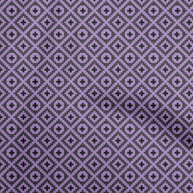 oneOone Georgette Viscose Purple Fabric Geometric Craft Projects Decor Fabric Printed By The Yard 42 Inch Wide
