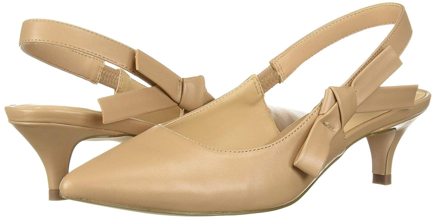 Nanette Lepore Womens Rhona Leather Pointed Toe Bridal Slingback Sandals