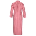 thumbnail image 5 of Meichang Button Down Shirt Dress for Womens Trendy Plaid Maxi Dress Long Sleeve Lapel Collar Womens Casual Long Dresses with Pockets Pink XXL, 5 of 8