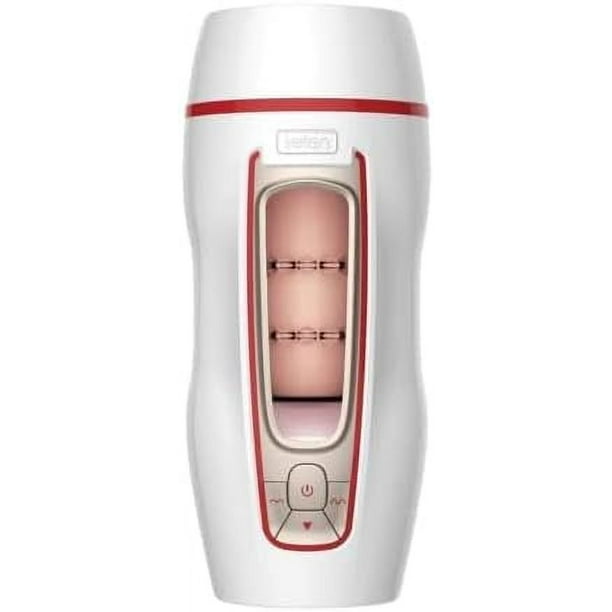 Masturbador masculino juguetes sexuales taza automática de masturbadores masculinos, acariciador eléctrico con 7 modos de rotación y empuje y juguete para adultos con voz con ventosa para hombres mast