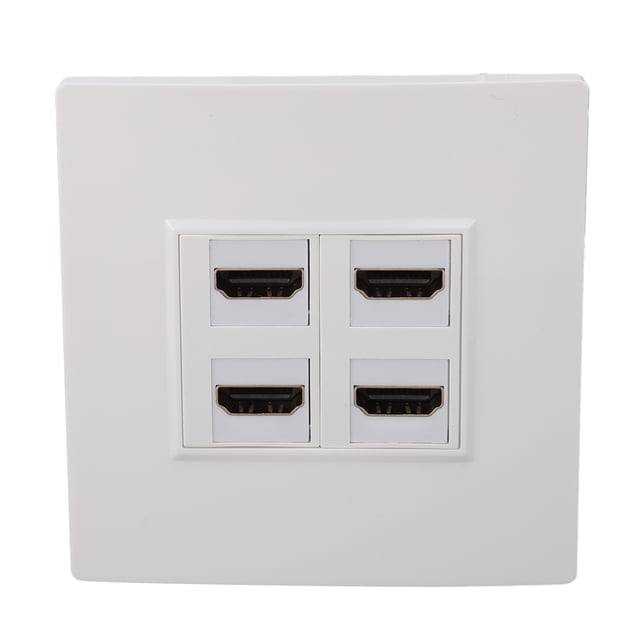 Panel de Pared ANGGREK Interfaz Multimedia HD Placa de Pared 4K HD 4 Puertos 4K 60HZ