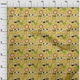thumbnail image 3 of oneOoneRayonGambogeYellowFabricKidsAnimalSewingMaterialPrintFabricByTheYard56InchWide, 3 of 4