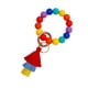 thumbnail image 4 of Pulsera llavero con cuentas circulares, brazalete arcoíris Rojo, 4 of 9