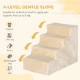 thumbnail image 4 of PawHut 4-Step Pet Steps Cat Stairs, Cats/Dogs, Climbing on Bed, Beige, 4 of 10