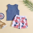 thumbnail image 4 of Coerni Toddler Boys Summer Outfits Independence Day 4 Of July Sleeveless T Shirt Tops Vest and Shorts Baby Boy Clothes, 4 of 6