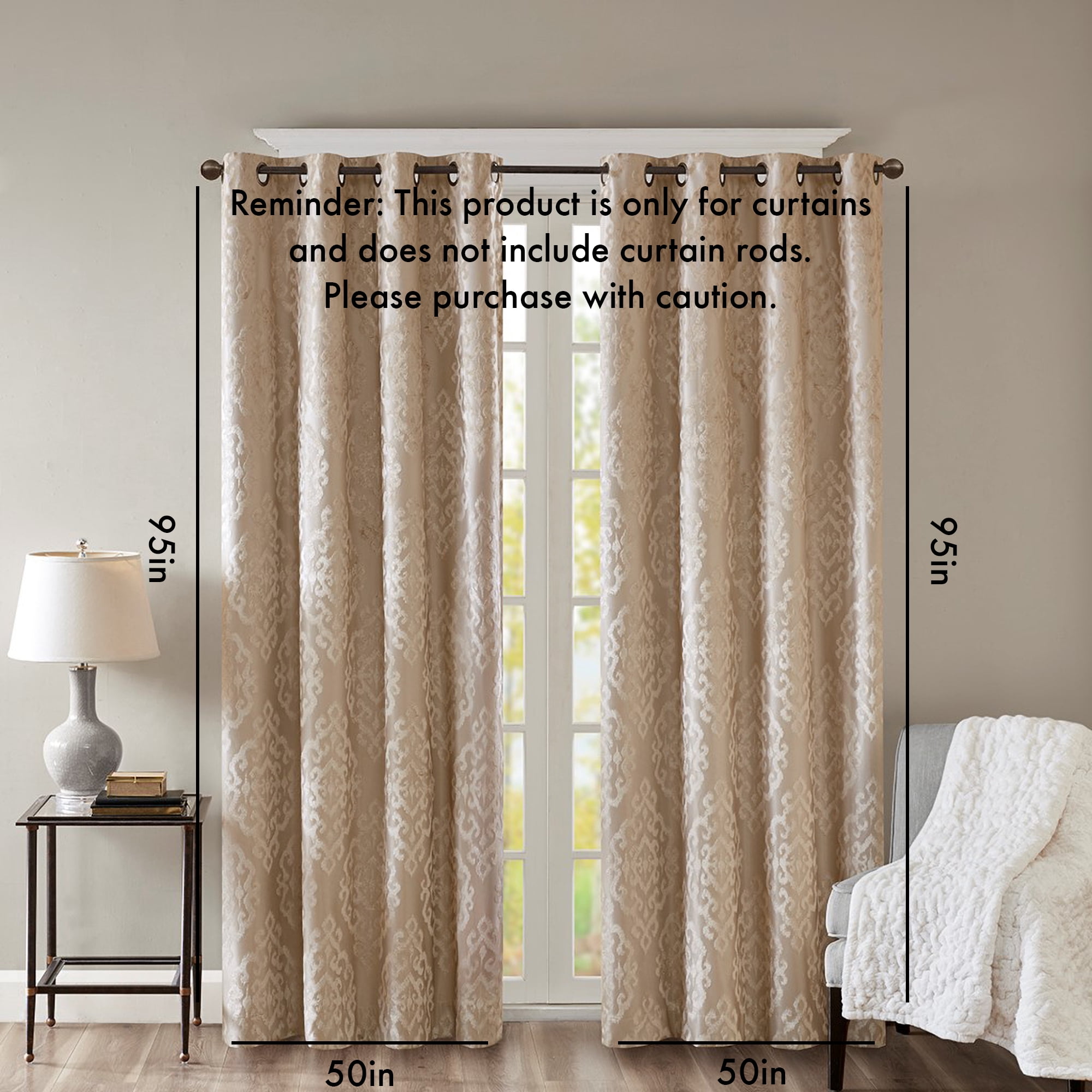 Blackout Grommet Top Curtain Panel (Only 1 Pc Panel)