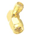 thumbnail image 2 of SMA macho a hembra en ángulo recto adaptador de 90 grados conector de contactos chapado en oro 4 piezas AweSitey TX1015-03, 2 of 2