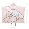 thumbnail image 5 of Cinnamoroll Hooded Blanket Poncho, Wearable Hooded Blanket Cozy Soft Warm Plush Fleece Blanket for Adult Women Men, 5 of 7