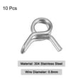 thumbnail image 3 of Unique Bargains Double Wire Spring Hose Clamp, 304 Stainless Steel 3.5mm Fuel Line Silicone Tube Spring Clips, 10 Pack, 3 of 5