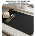 thumbnail image 2 of Tunhigl Kitchen Countertop Mat 12x16in - Soft Diatomaceous Mud Absorbent, Non-Slip Drainage Mat for Dishes, Cups, and Chopsticks | Stylish & Functional Black, 2 of 4