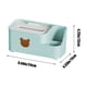 thumbnail image 3 of Porta pañuelos de plástico con organizador | Organizador de escritorio multifuncional para mandos a distancia, bolígrafos y cosméticos | Dispensador de pañuelos antideslizante y resistente a caídas, 3 of 5
