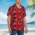 thumbnail image 3 of Balery A Web With A Spider 1 Camisas hawaianas de manga corta para hombre, camisas playeras de corte holgado, camisas de vacaciones con botones,Large, 3 of 7