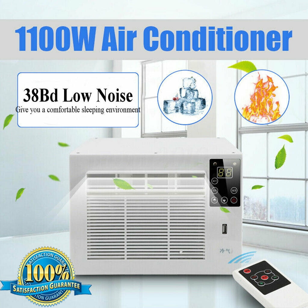 950W AC110V Remote Control WindowMounted Compact Air Conditioner with Cooling / Heat + 24hour