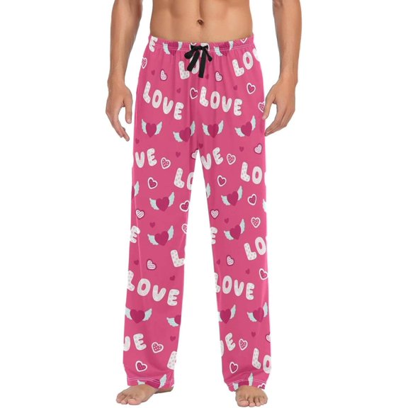 GZHJMY Valentine's Day Pajama Pants for Men, Lounge Pants Lightweight Men Pajama Bottoms with Drawstring Pockets, Christmas New Year Birthday Gifts, X-Large