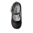 thumbnail image 6 of Josmo Girl's Dress Glitter Mary Jane Wedding Party Heels Flower Shoes with Hook and Loop Buckle, 6 of 7