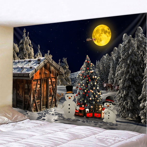 Xihbxyly Ventas Hoy Tapiz Colgante para Sala de Estar con Fondo de Adornos Navideños, 150 X 230 Cm