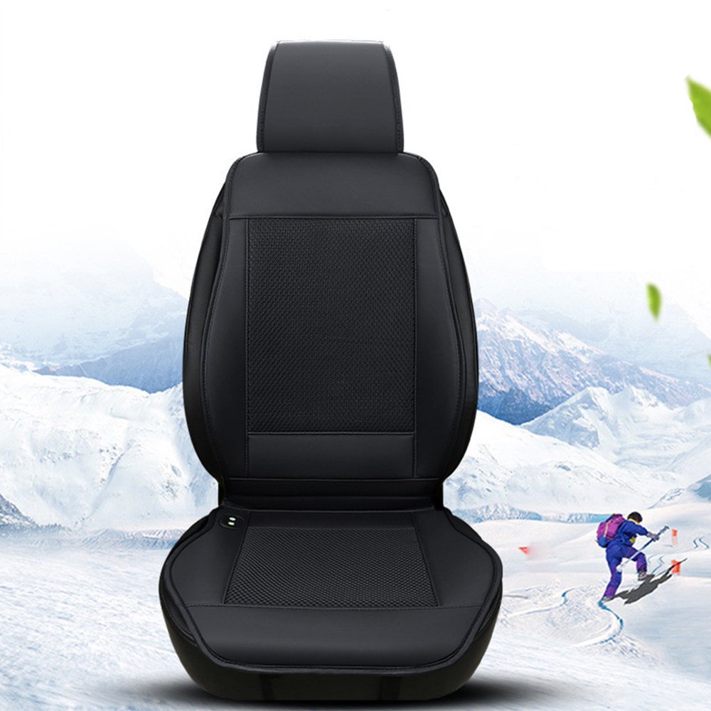 Cool Summer Cooling Car Seat Cushion Black 12V Automotive Adjustable